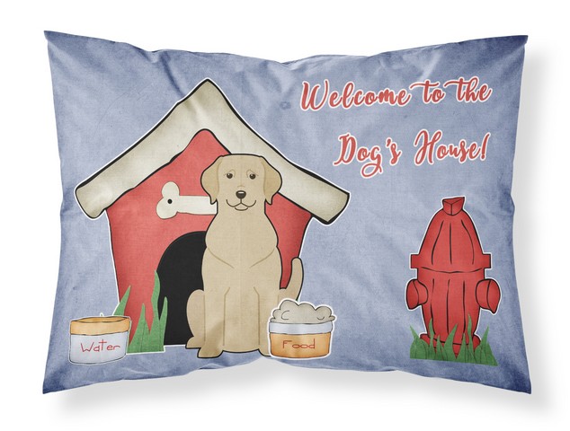 Dog House Collection Yellow Labrador Fabric Standard Pillowcase
