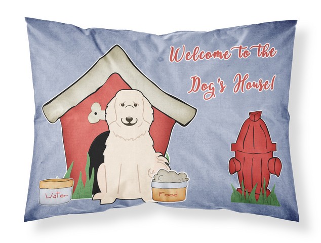 BB2837PILLOWCASE Dog House Collection Great Pyrenese Fabric Standard Pillowcase, 20.5 x 0.25 x 30 in.