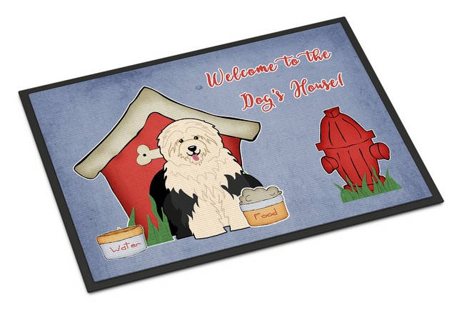 BB2850JMAT Dog House Collection Old English Sheepdog Indoor or Outdoor Mat, 24 x 0.25 x 36 in.