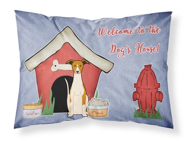 BB2853PILLOWCASE Dog House Collection Whippet Fabric Standard Pillowcase, 20.5 x 0.25 x 30 in.