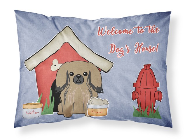 Dog House Collection Pekingnese Tan Fabric Standard Pillowcase