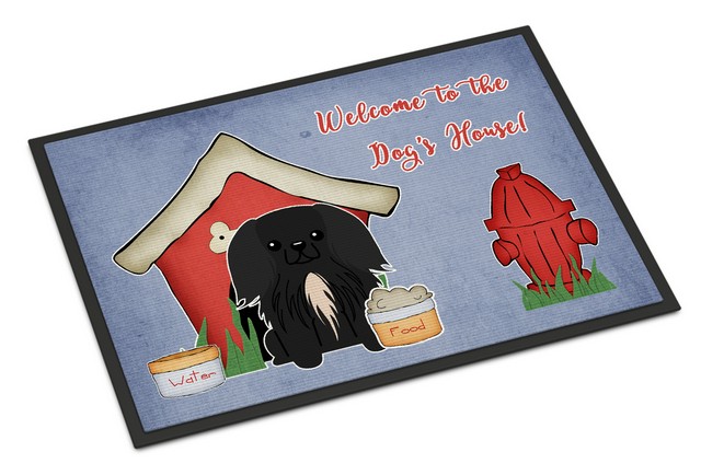 Picture of Carolines Treasures BB2861JMAT Dog House Collection Pekingnese Black Indoor or Outdoor Mat, 24 x 0.25 x 36 in.