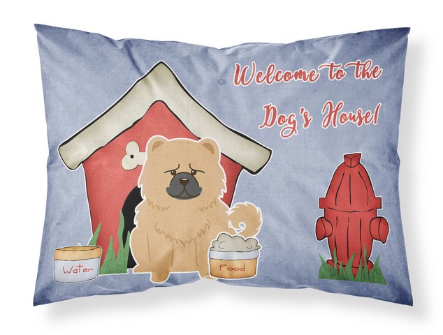 Dog House Collection Chow Chow Cream Fabric Standard Pillowcase