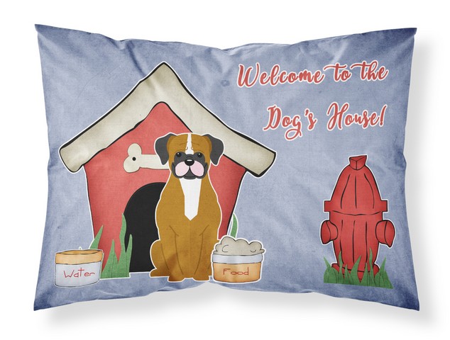 BB2870PILLOWCASE Dog House Collection Flashy Fawn Boxer Fabric Standard Pillowcase, 20.5 x 0.25 x 30 in.