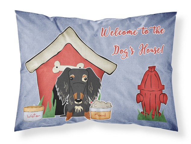 BB2882PILLOWCASE Dog House Collection Wire Haired Dachshund Dapple Fabric Standard Pillowcase, 20.5 x 0.25 x 30 in.