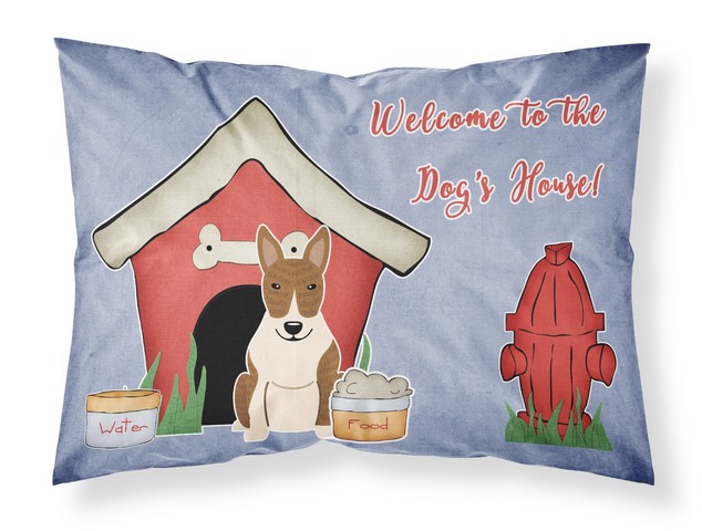 Dog House Collection Bull Terrier Brindle Fabric Standard Pillowcase