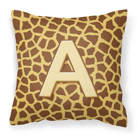 Letter A Monogram - Griaffe Fabric Decorative Pillow 14 x 3 x 14 in.