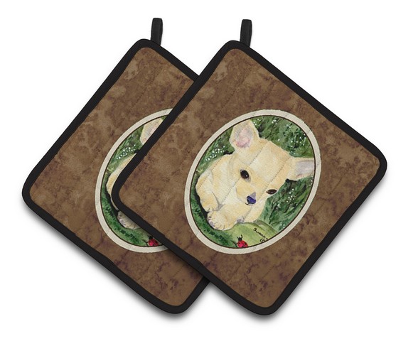 Picture of Carolines Treasures SS1010PTHD Chihuahua Pair of Pot Holders, 7.5 x 3 x 7.5 in.