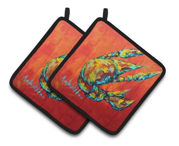 Crawfish Spicy Craw Pair of Pot Holders