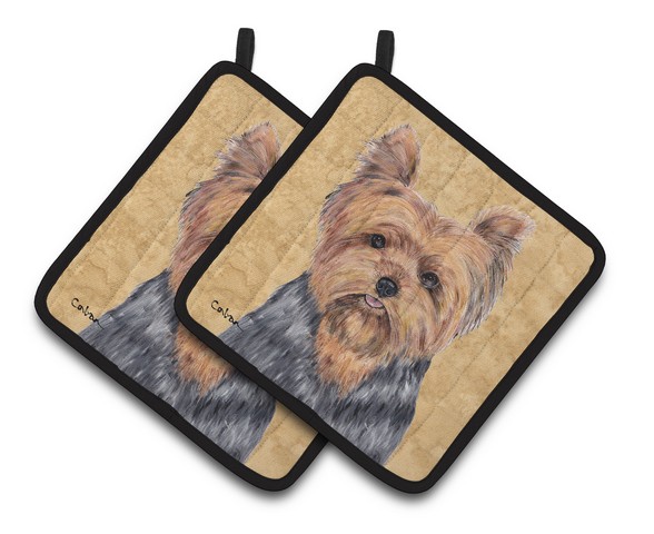 Picture of Carolines Treasures SC9123PTHD Yorkie Pair of Pot Holders, 7.5 x 3 x 7.5 in.