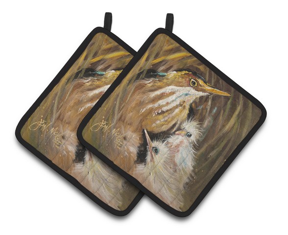 Happy Family Pair of Pot Holders