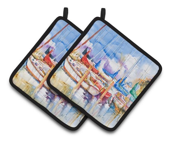 Runaway Sailboats Pair of Pot Holders