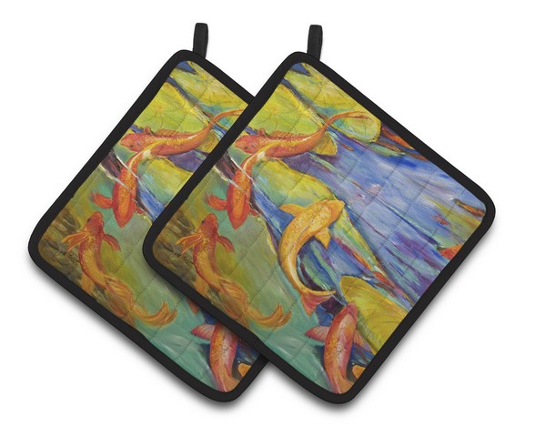 Koi Pair of Pot Holders 7.5 x 3 x 7.5 in.