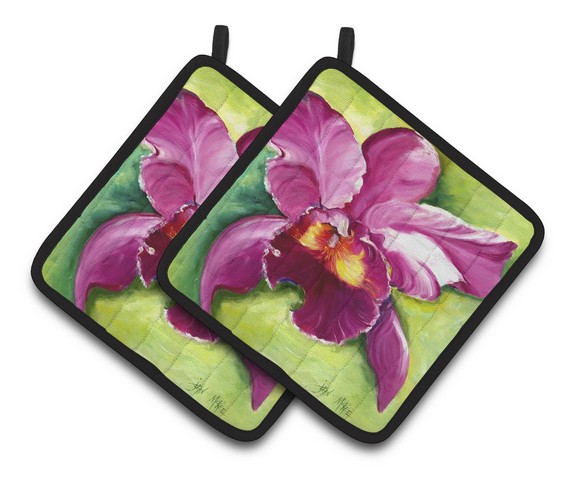 Orchid Pair of Pot Holders - 7.5 x 3 x 7.5 in.