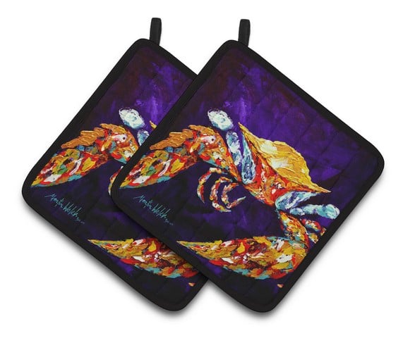 Crab The Right Stuff Pair of Pot Holders - 7.5 x 3 x 7.5 in.