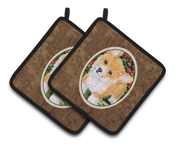 Picture of Carolines Treasures SS8823PTHD Corgi Pair of Pot Holders, 7.5 x 3 x 7.5 in.