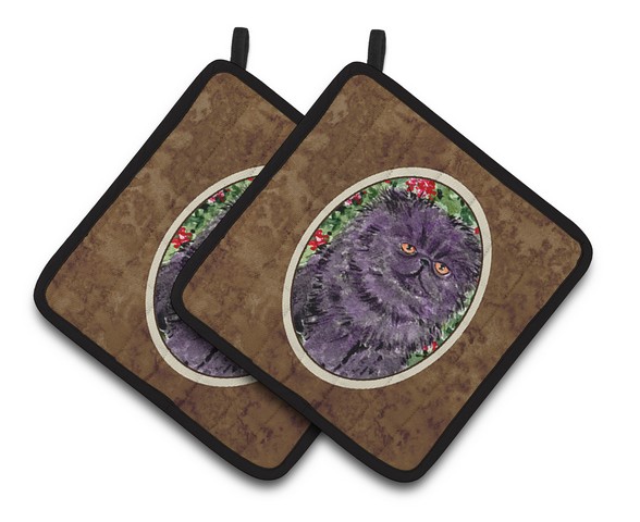 Picture of Carolines Treasures SS8827PTHD Persian Cat Pair of Pot Holders, 7.5 x 3 x 7.5 in.