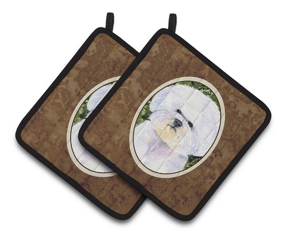 Picture of Carolines Treasures SS8829PTHD Bichon Frise Pair of Pot Holders, 7.5 x 3 x 7.5 in.