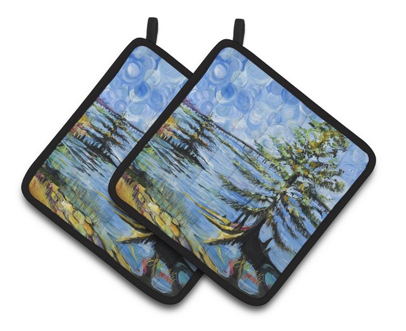 Life on the Causeway Pair of Pot Holders