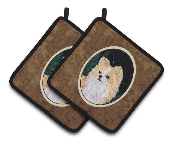 Picture of Carolines Treasures SS8508PTHD Starry Night Chihuahua Pair of Pot Holders, 7.5 x 3 x 7.5 in.