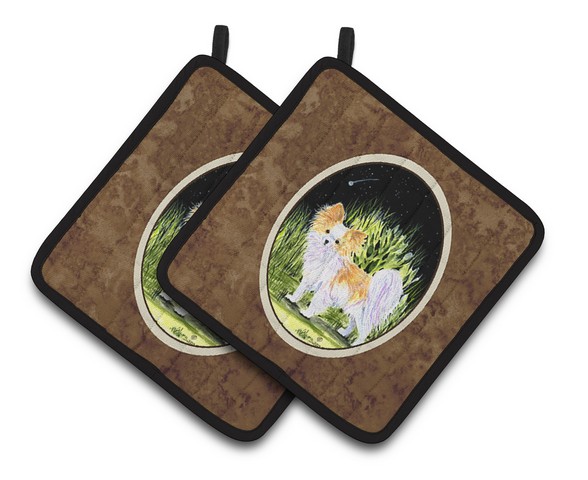 Picture of Carolines Treasures SS8516PTHD Starry Night Chihuahua Pair of Pot Holders, 7.5 x 3 x 7.5 in.