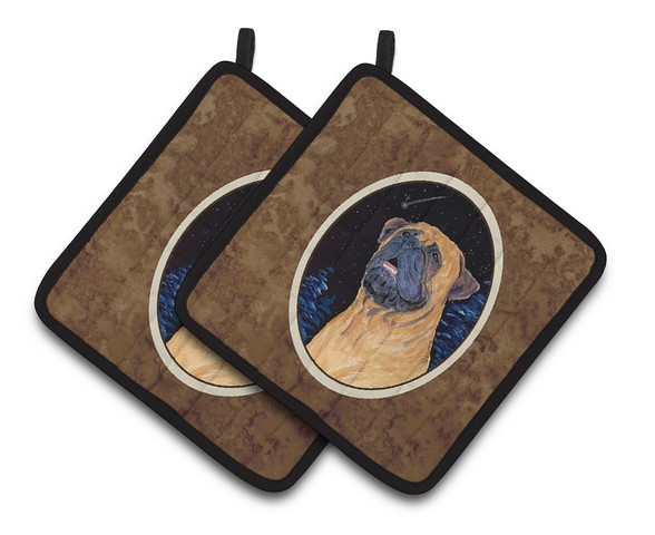 Picture of Carolines Treasures SS8672PTHD Bullmastiff Pair of Pot Holders, 7.5 x 3 x 7.5 in.