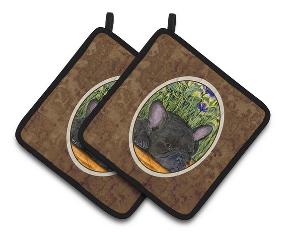 Picture of Carolines Treasures SS8674PTHD French Bulldog Pair of Pot Holders, 7.5 x 3 x 7.5 in.