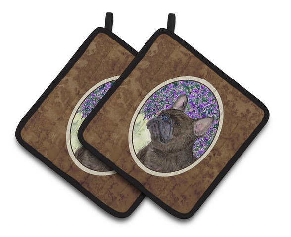 Picture of Carolines Treasures SS8676PTHD French Bulldog Pair of Pot Holders, 7.5 x 3 x 7.5 in.