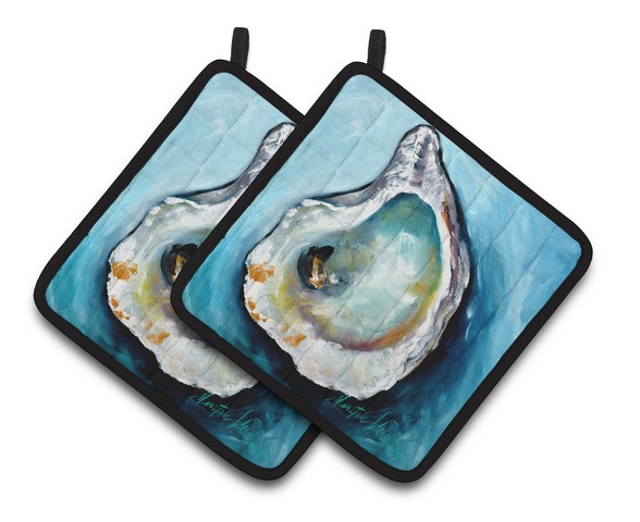 Oyster Pair of Pot Holders 7.5 x 3 x 7.5 in.
