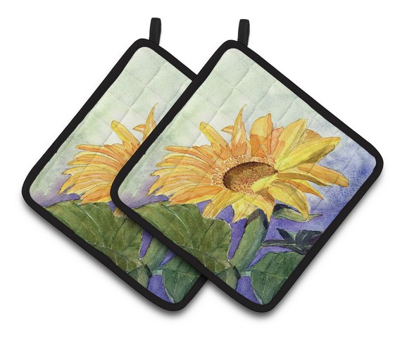 Picture of Carolines Treasures RDR2001PTHD Flower - Sunflower Pair of Pot Holders, 7.5 x 3 x 7.5 in.