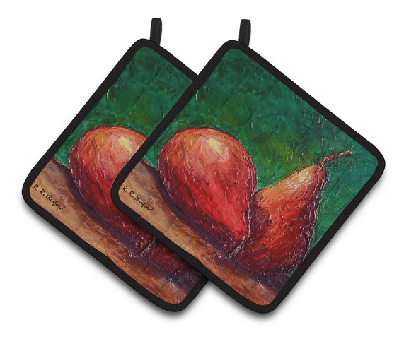 Picture of Carolines Treasures RDR2008PTHD Pears Pair of Pot Holders, 7.5 x 3 x 7.5 in.