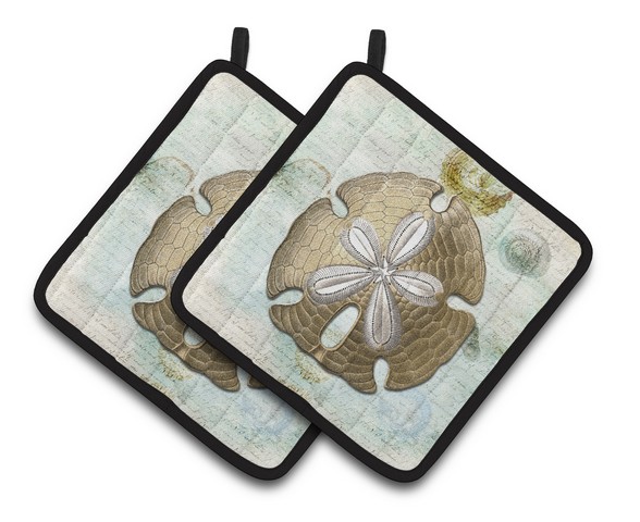 Picture of Carolines Treasures SB3025PTHD Sand Dollar Pair of Pot Holders, 7.5 x 3 x 7.5 in.