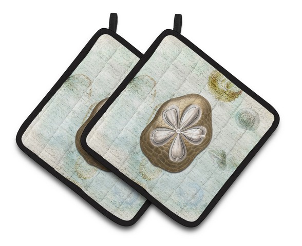 Picture of Carolines Treasures SB3027PTHD Sand Dollar Pair of Pot Holders, 7.5 x 3 x 7.5 in.