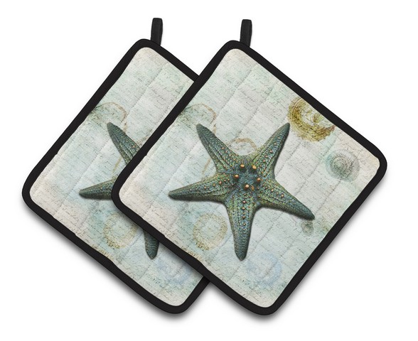 Picture of Carolines Treasures SB3034PTHD Starfish Pair of Pot Holders, 7.5 x 3 x 7.5 in.