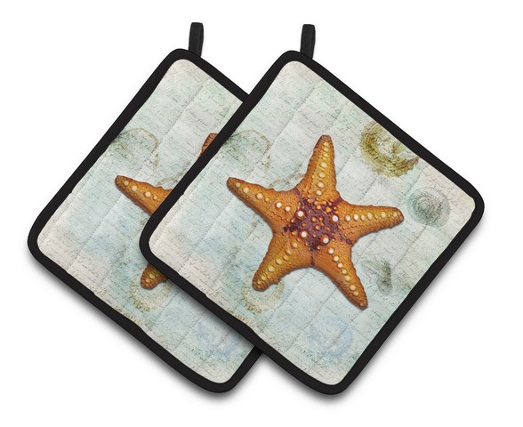 Picture of Carolines Treasures SB3035PTHD Starfish Pair of Pot Holders, 7.5 x 3 x 7.5 in.