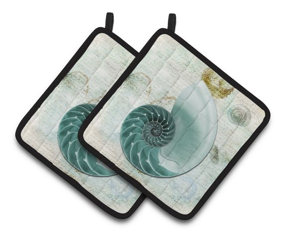 Picture of Carolines Treasures SB3037PTHD Shells Pair of Pot Holders, 7.5 x 3 x 7.5 in.