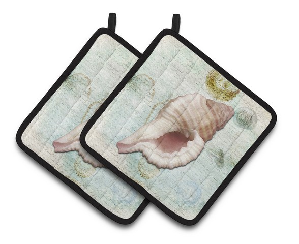 Picture of Carolines Treasures SB3041PTHD Shells Pair of Pot Holders, 7.5 x 3 x 7.5 in.