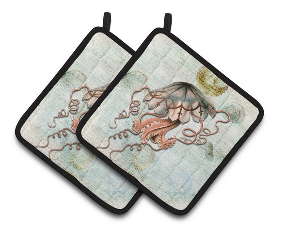 Picture of Carolines Treasures SB3044PTHD Jellyfish Pair of Pot Holders, 7.5 x 3 x 7.5 in.