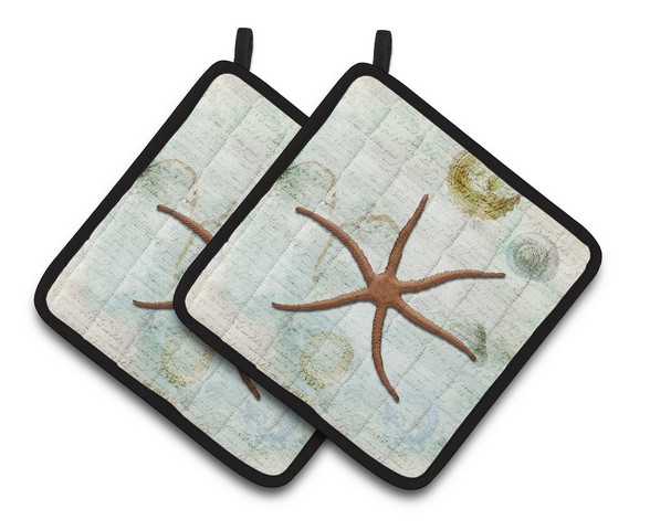 Picture of Carolines Treasures SB3048PTHD Starfish Pair of Pot Holders, 7.5 x 3 x 7.5 in.