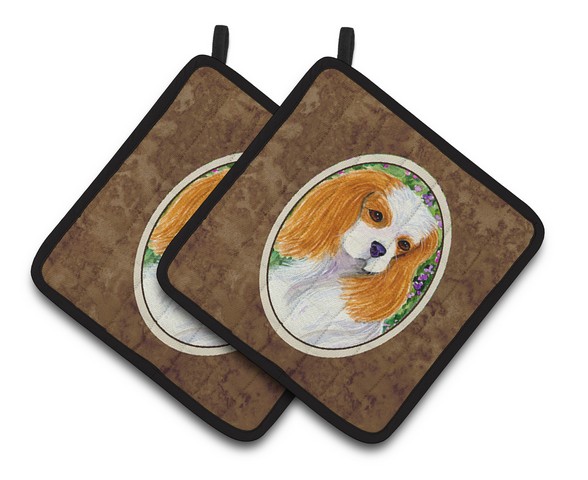 Picture of Carolines Treasures SS1006PTHD Cavalier Spaniel Pair of Pot Holders, 7.5 x 3 x 7.5 in.