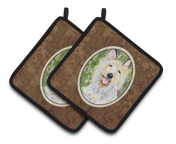 Picture of Carolines Treasures SS1040PTHD Berger Picard Pair of Pot Holders, 7.5 x 3 x 7.5 in.
