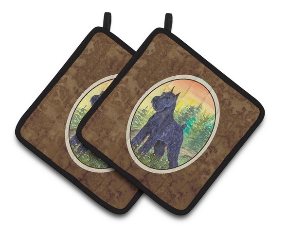 Picture of Carolines Treasures SS1051PTHD Schnauzer Pair of Pot Holders, 7.5 x 3 x 7.5 in.