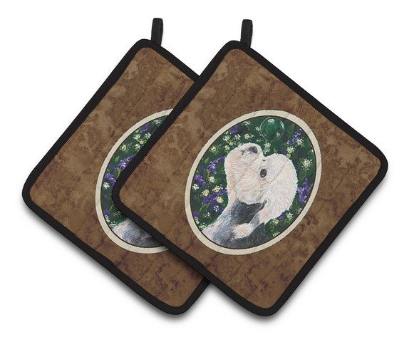 Picture of Carolines Treasures SS1055PTHD Dandie Dinmont Terrier Pair of Pot Holders, 7.5 x 3 x 7.5 in.