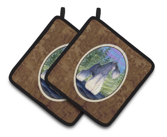 Picture of Carolines Treasures SS1061PTHD Schnauzer Pair of Pot Holders, 7.5 x 3 x 7.5 in.