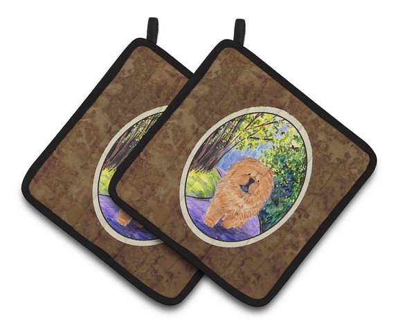 Picture of Carolines Treasures SS7003PTHD Chow Chow Pair of Pot Holders, 7.5 x 3 x 7.5 in.