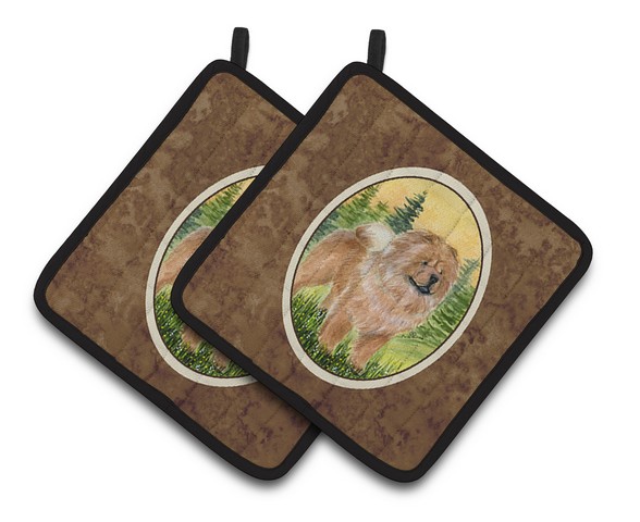 Picture of Carolines Treasures SS7004PTHD Chow Chow Pair of Pot Holders, 7.5 x 3 x 7.5 in.