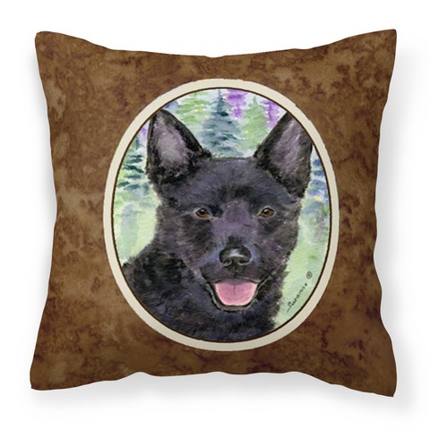 Australian Kelpie Fabric Decorative Pillow - 14 x 3 x 14 in.