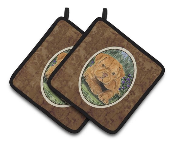 Picture of Carolines Treasures SS8032PTHD Dogue De Bordeaux Pair of Pot Holders, 7.5 x 3 x 7.5 in.