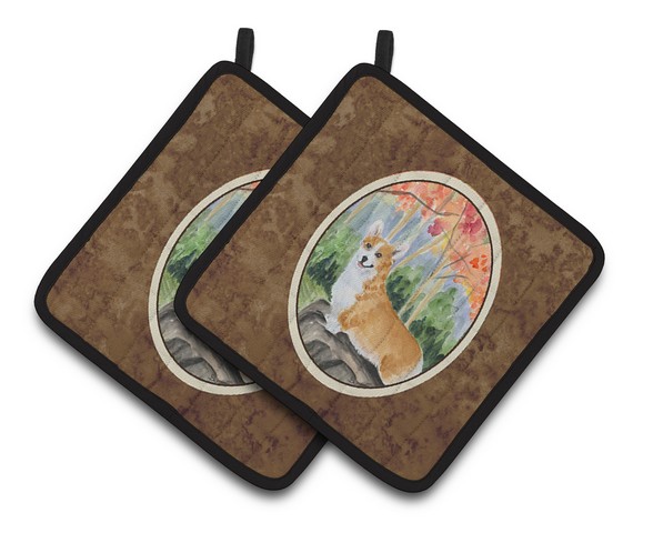 Picture of Carolines Treasures SS8039PTHD Corgi Pair of Pot Holders, 7.5 x 3 x 7.5 in.