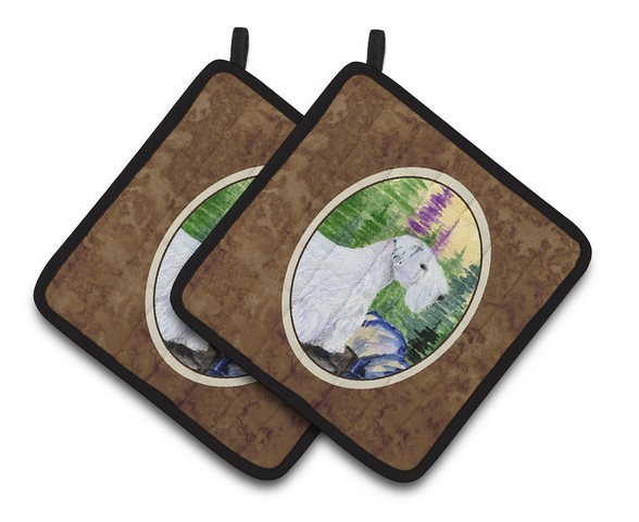 Picture of Carolines Treasures SS8104PTHD Sealyham Terrier Pair of Pot Holders, 7.5 x 3 x 7.5 in.